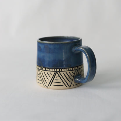 Midnight Blue Classic Carved Standard Mug