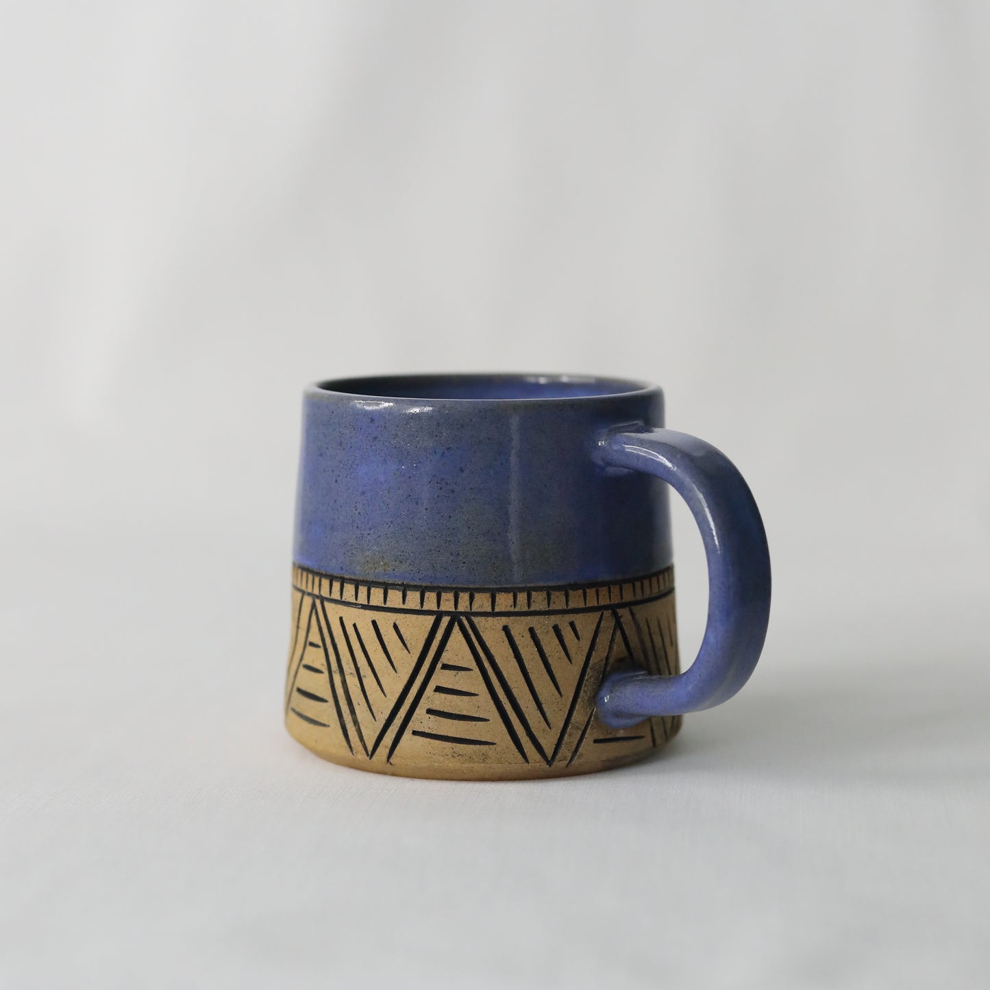 Sample Stormy Blue Rustic Carved Standard Mug