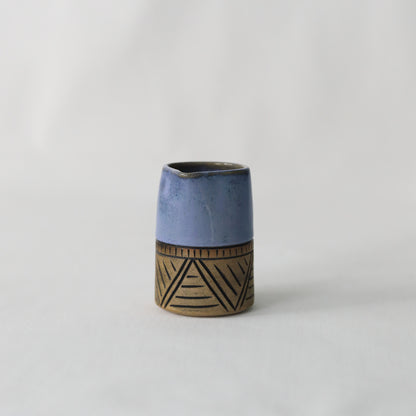Malachite Blue Rustic Carved Mini Jug