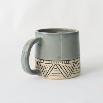 Seafoam Blue Classic Carved Standard Mug