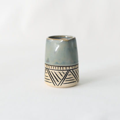 Seafoam Blue Classic Carved Mini Jug