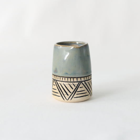 Seafoam Blue Classic Carved Mini Jug