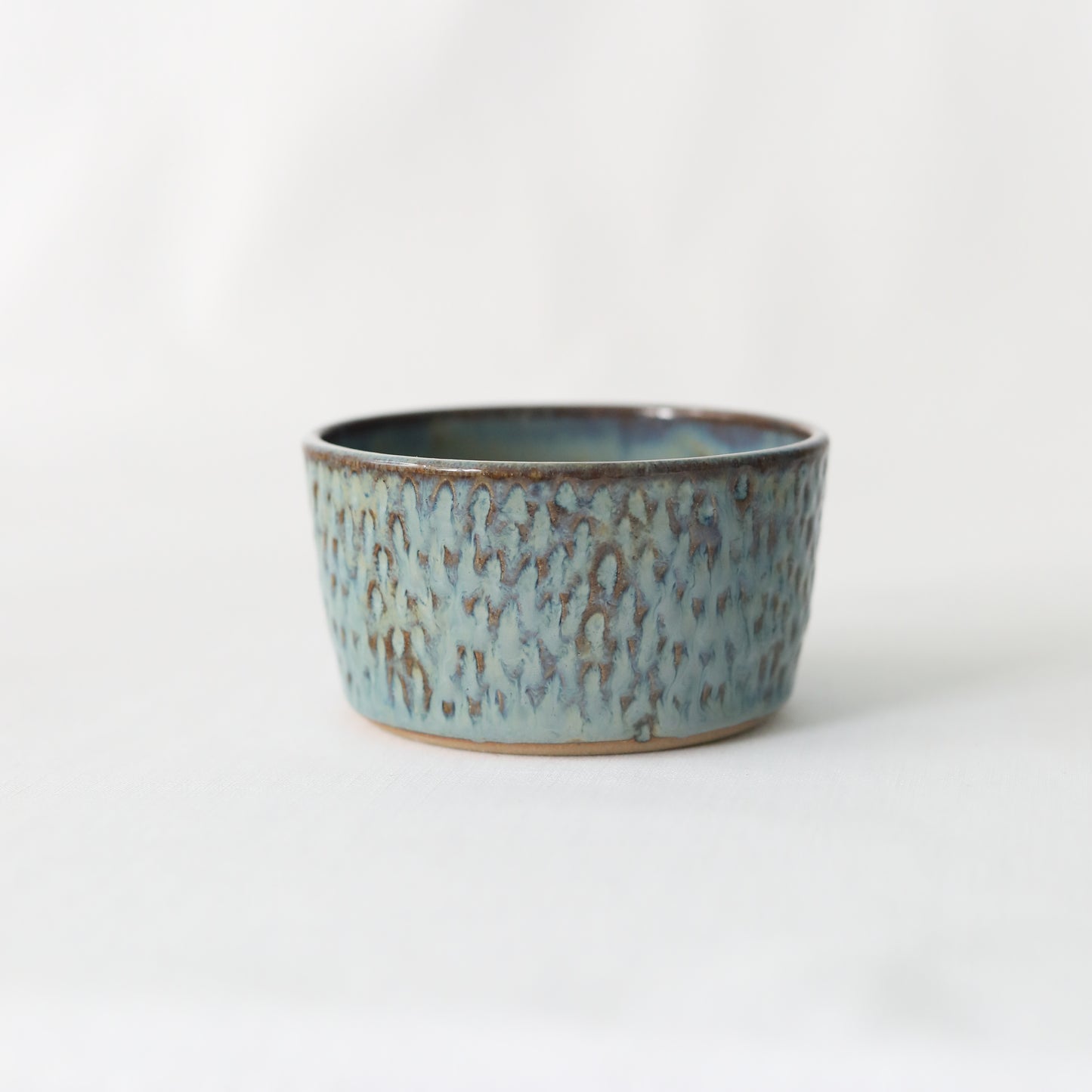 Seafoam Blue Rustic Textured Side Bowl