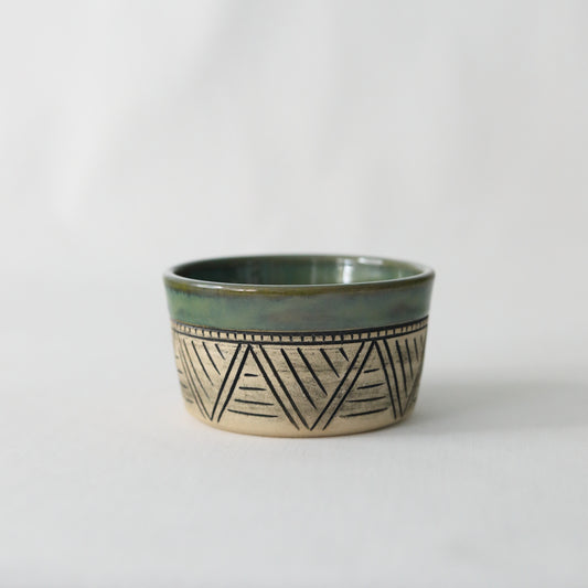 Sample Alpine Green Classic Carved Side Bowl