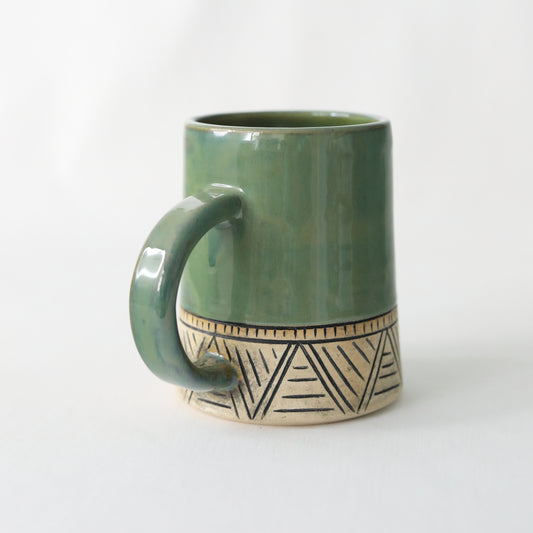 Sample Alpine Green Classic Carved Pint Mug