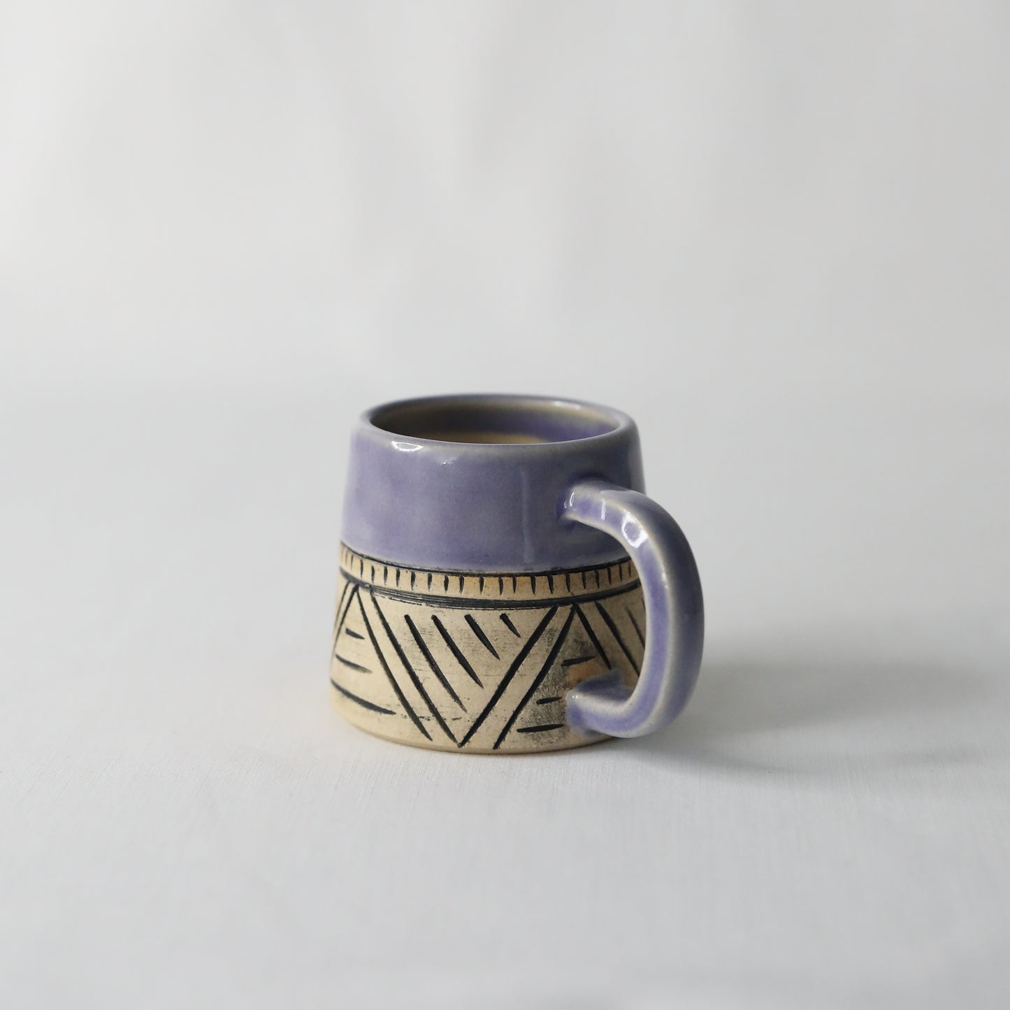Sample Amethyst Purple Classic Carved Espresso Mug