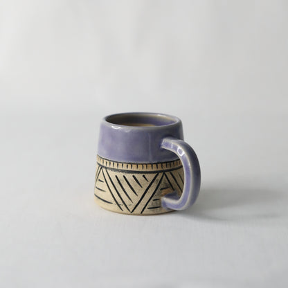 Sample Amethyst Purple Classic Carved Espresso Mug