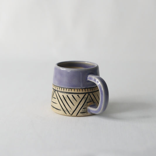 Sample Amethyst Purple Classic Carved Espresso Mug