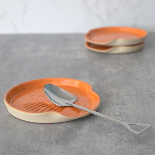 Mandarin Orange Classic Shell Spoon Rest