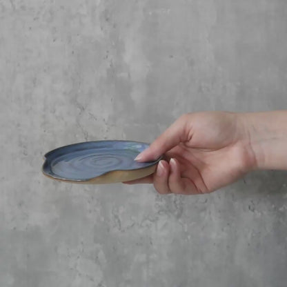 Sky Blue Rustic Spoon Rest