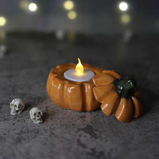 Halloween Edition Classic Pumpkin Tea Light Jar