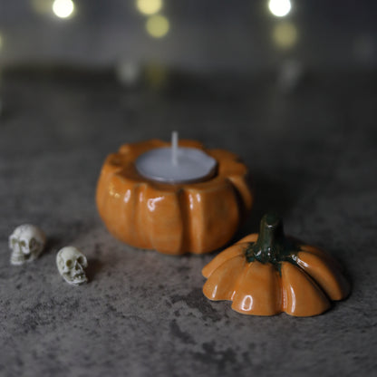 Halloween Edition Classic Pumpkin Tea Light Jar