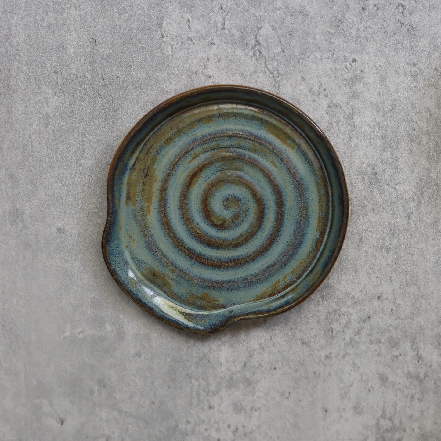 Seafoam Blue Rustic Spoon Rest