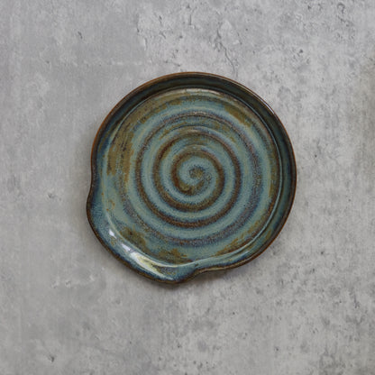 Seafoam Blue Rustic Spoon Rest