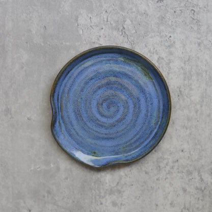 Sky Blue Rustic Spoon Rest