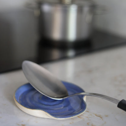 Malachite Blue Classic Spoon Rest