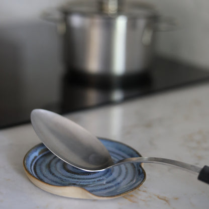 Malachite Blue Rustic Spoon Rest