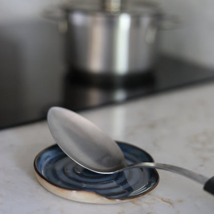 Nebula Blue Rustic Spoon Rest