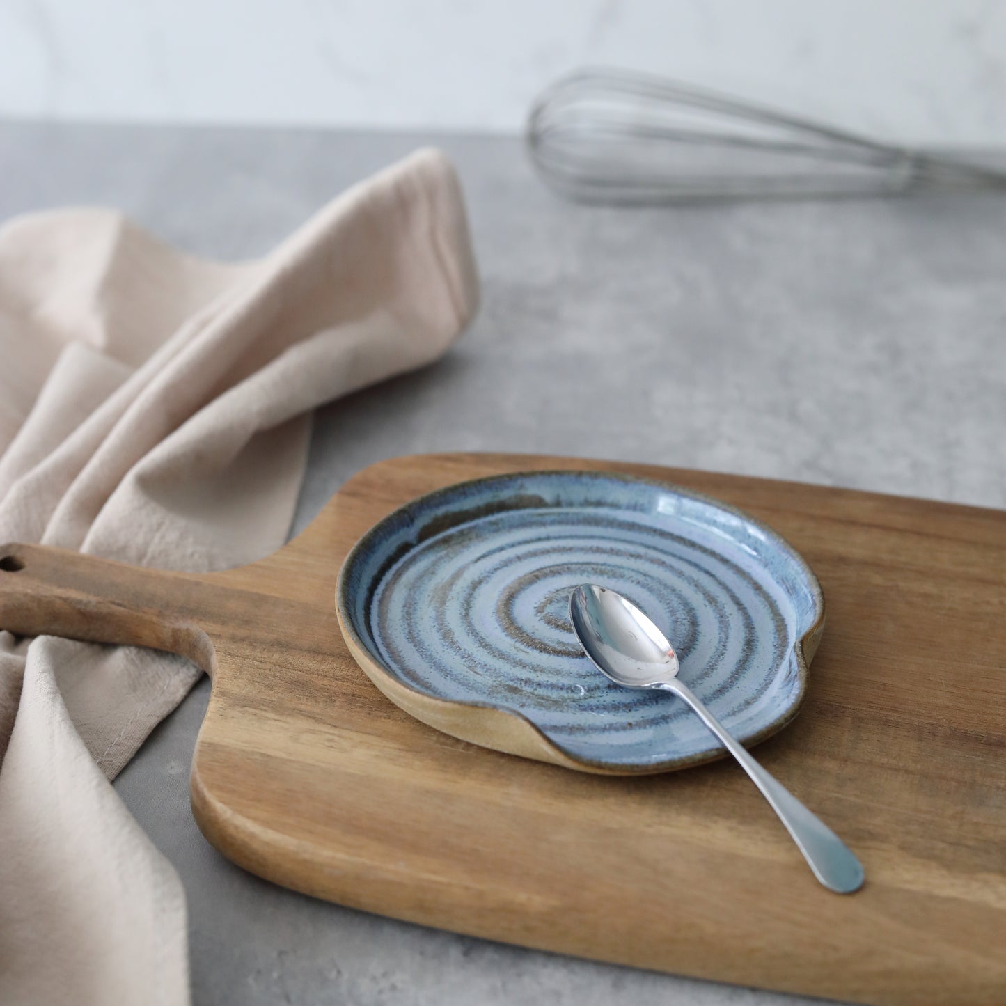 Malachite Blue Rustic Spoon Rest