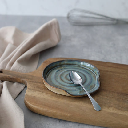 Seafoam Blue Rustic Spoon Rest