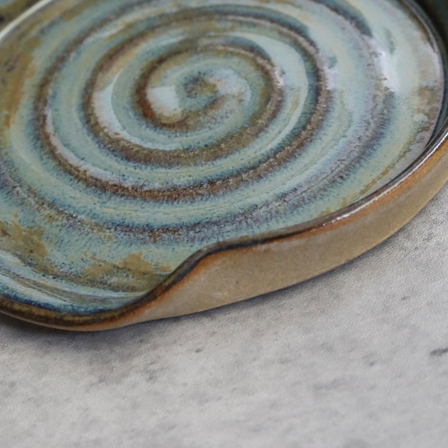 Seafoam Blue Rustic Spoon Rest