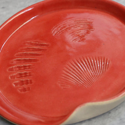 Cherry Red Classic Shell Spoon Rest