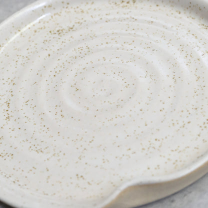 Pepper White Classic Spoon Rest