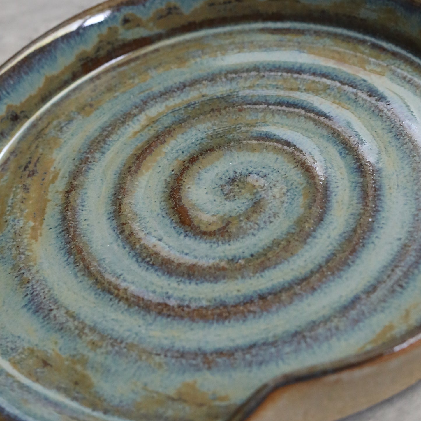Seafoam Blue Rustic Spoon Rest