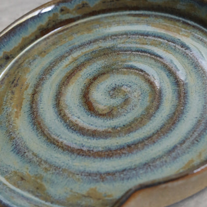 Seafoam Blue Rustic Spoon Rest