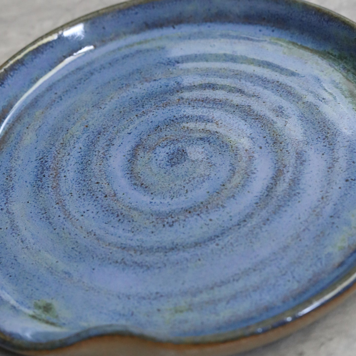 Sky Blue Rustic Spoon Rest