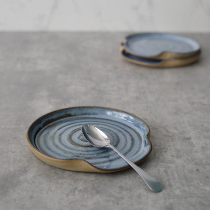 Malachite Blue Rustic Spoon Rest