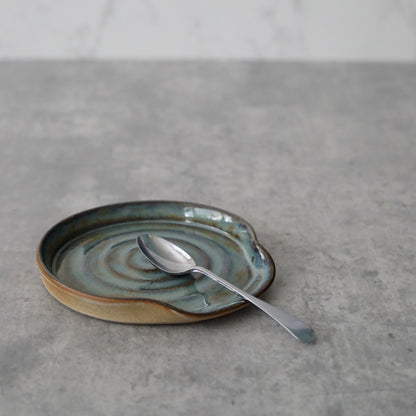 Seafoam Blue Rustic Spoon Rest