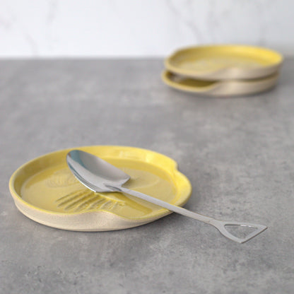 Sun Yellow Classic Shell Spoon Rest