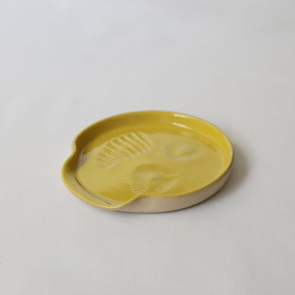 Sun Yellow Classic Shell Spoon Rest