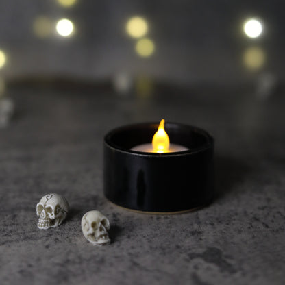 Jet Black Classic Tea Light Holders