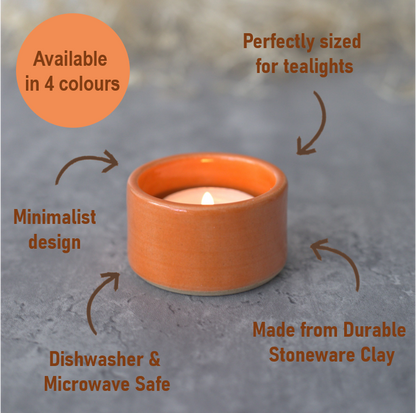 Mandarin Orange Classic Tea Light Holders